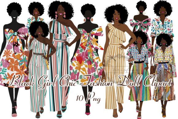 Download Black Girl Chic Fashion Doll Clipart - Fashion doll Collection