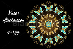 Download Mandala of Golden Butterflies - Premium Resources
