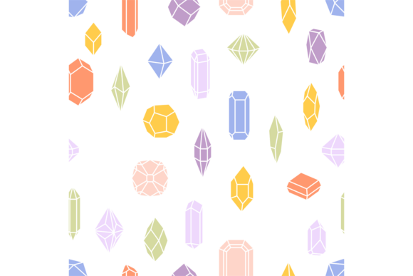 Download Gemstone Pattern. Color Precious Jewels - Gemstone pattern Collection