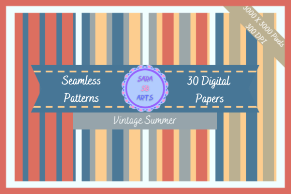 Download Vintage Summer Seamless Stripes Pattern - Stripes Collection