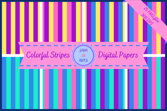 Download Seamless Stripes with Bright Colors - Stripes Collection