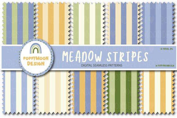 Download Meadow Stripes Paper Set - Premium Bundle